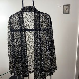 Black and Tan open front Cardigan
